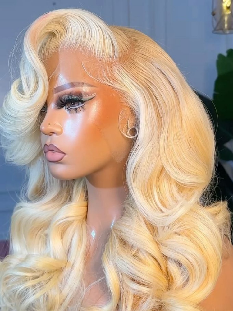 613 Blonde Body Wave Lace Front Wig - العسل شقراء 613 الجسم موجة باروكة