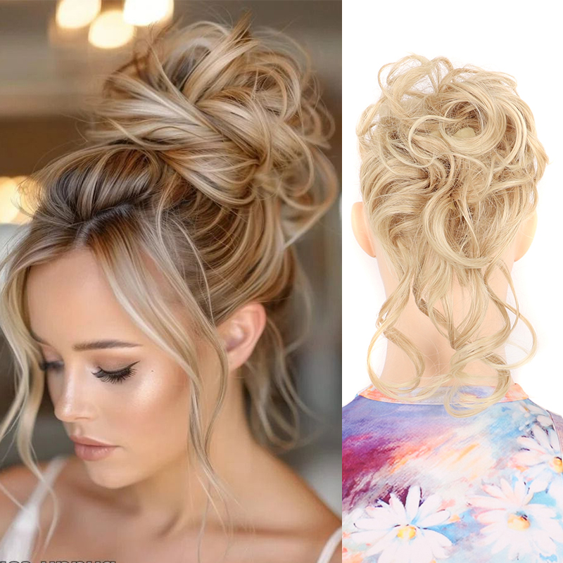 Claw Clip Messy Bun Hair Piece - فوضوي كعكة الشعر خصلات شعر للنساء