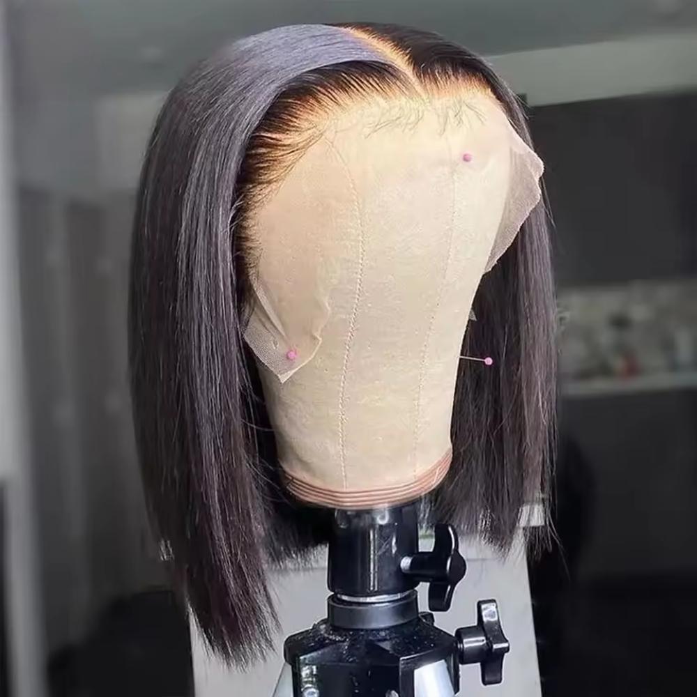 Glueless Wear And Go Human Hair Wig - شعر مستعار بوب قصير ومستقيم بكثافة