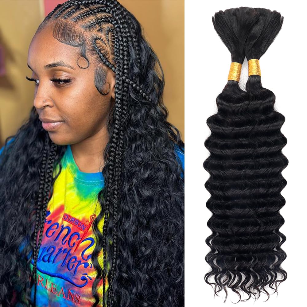 Water Wave Bulk Human Hair For Braiding - شعر بشري برازيلي ريمي غير معالج،
