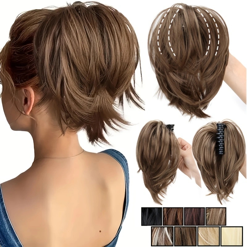 Claw Clip Messy Bun Hair Piece - الباروكات الاصطناعية فوضوي كعكة توك شعر