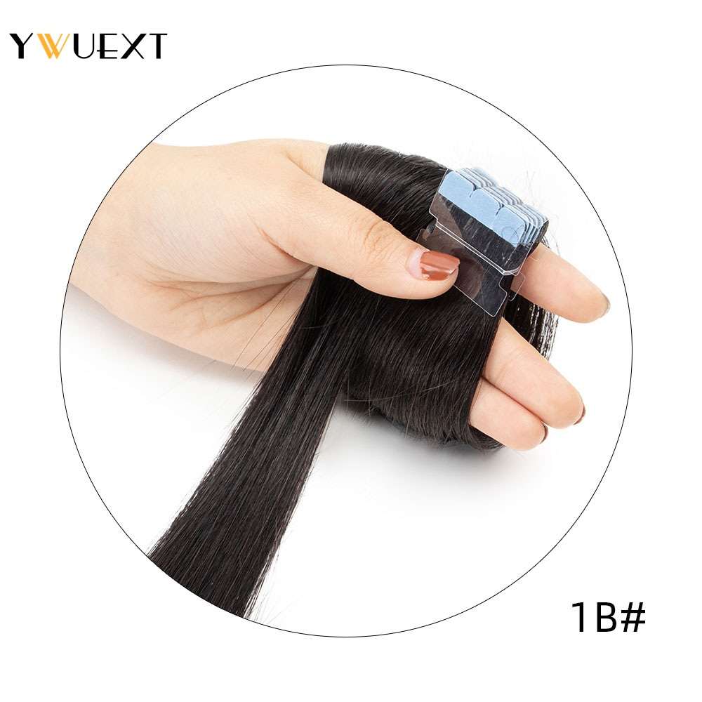 YWUEXT-شريط صغير في وصلات الشع - مراجعة Invisible Tape In Extensions Real Hair وسعره
