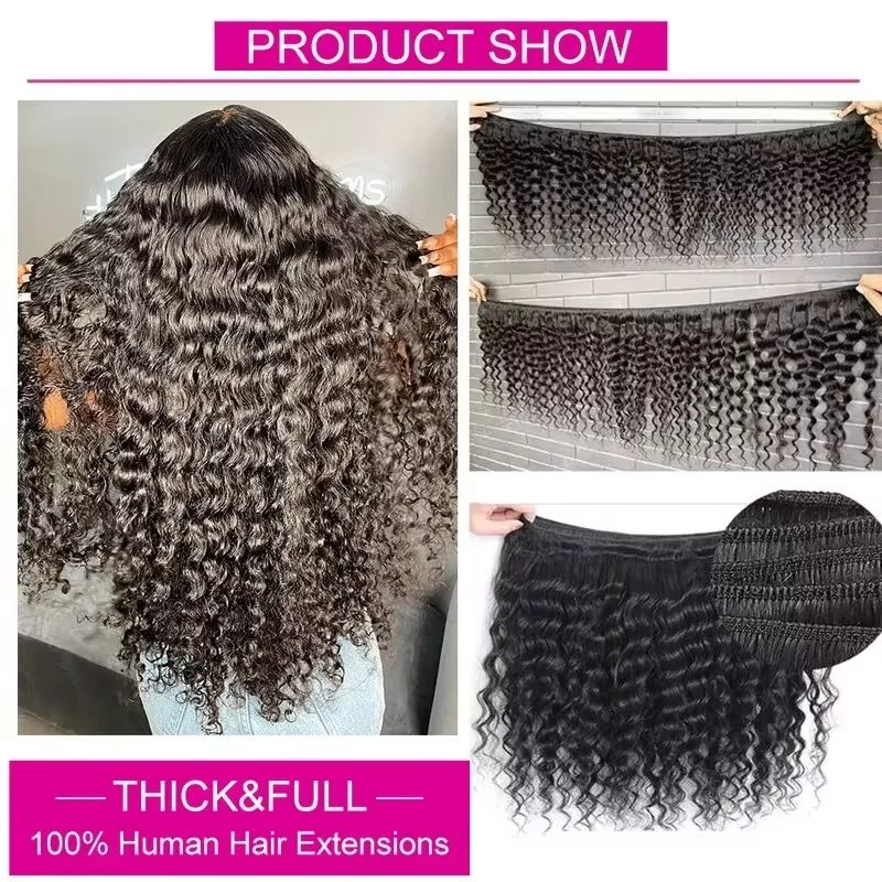 حزم شعر بشري مموج عميق مع إغلا - مراجعة Deep Wave 3 Bundles With Closure وسعره