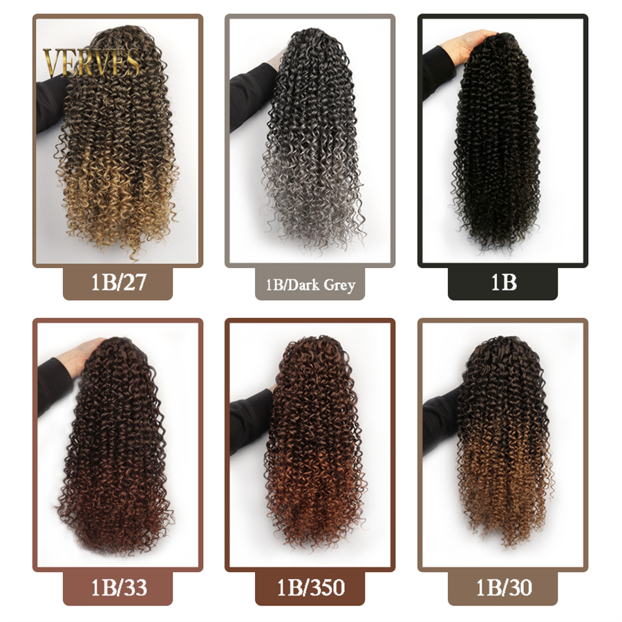 VERVES الاصطناعية الرباط نفخة  - مراجعة Drawstring Afro Curly Puff Ponytail وسعره