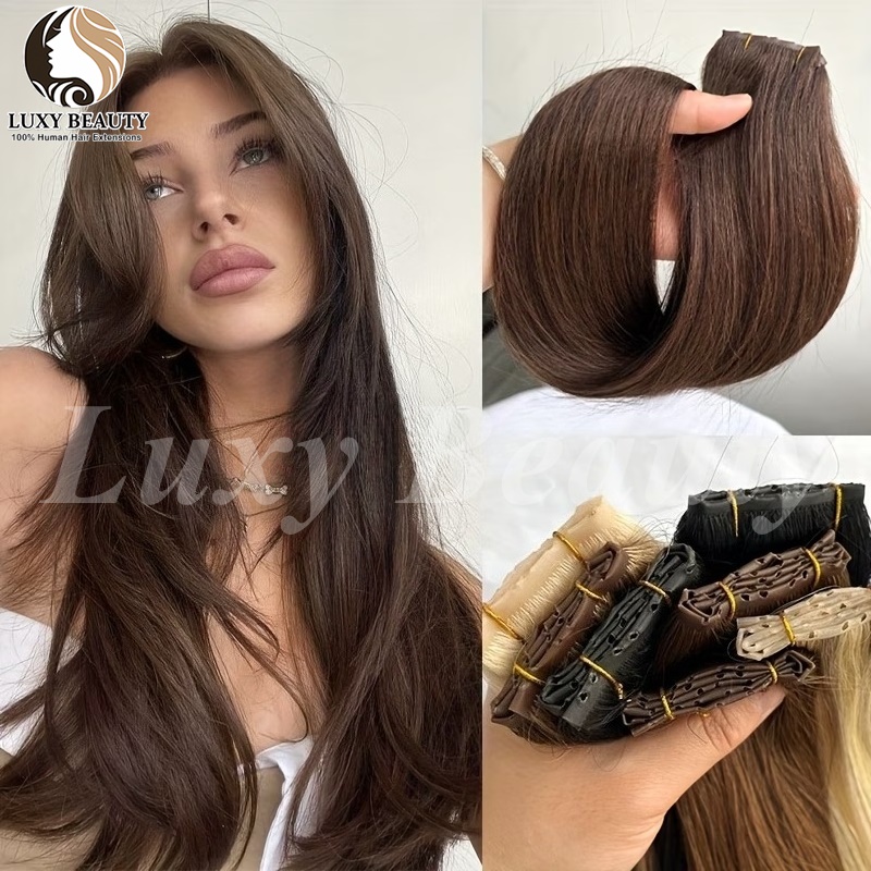 وصلات شعر براون باترفلاي هول و - مراجعة Invisible Tape In Extensions Real Hair وسعره