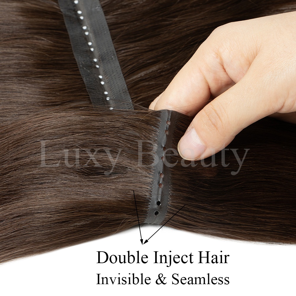 وصلات شعر براون باترفلاي هول و - مراجعة Invisible Tape In Extensions Real Hair وسعره