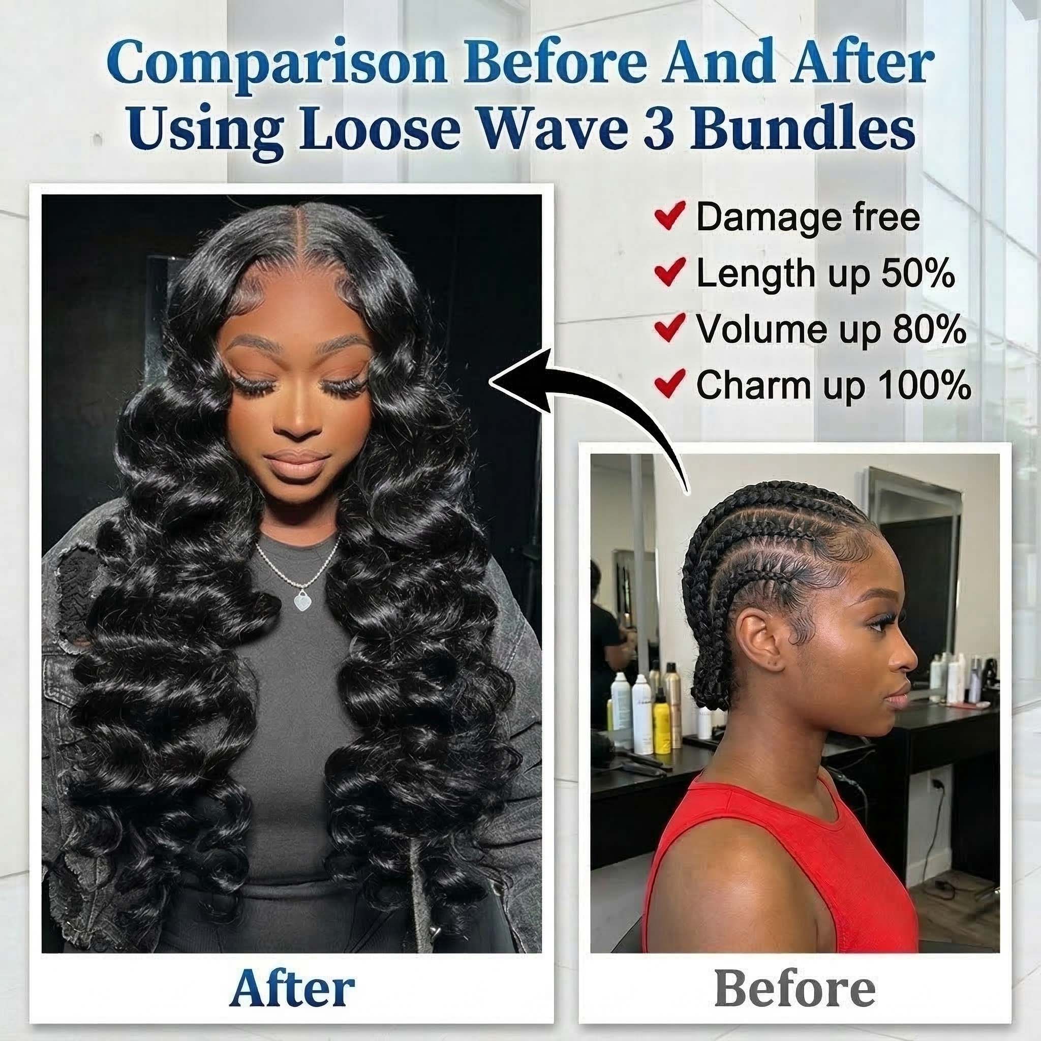 وصلات شعر بشري برازيلي طبيعي غ - مراجعة Deep Wave 3 Bundles With Closure وسعره