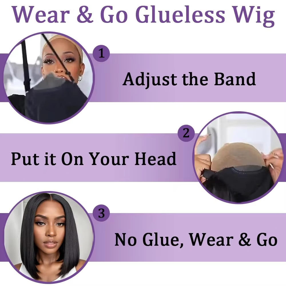 باروكات بدون صمغ شعر بشري تم ق - مراجعة Glueless Wear And Go Human Hair Wig وسعره