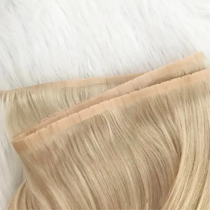 شعر غير مرئي من البولي يوريثان - مراجعة Invisible Tape In Extensions Real Hair وسعره