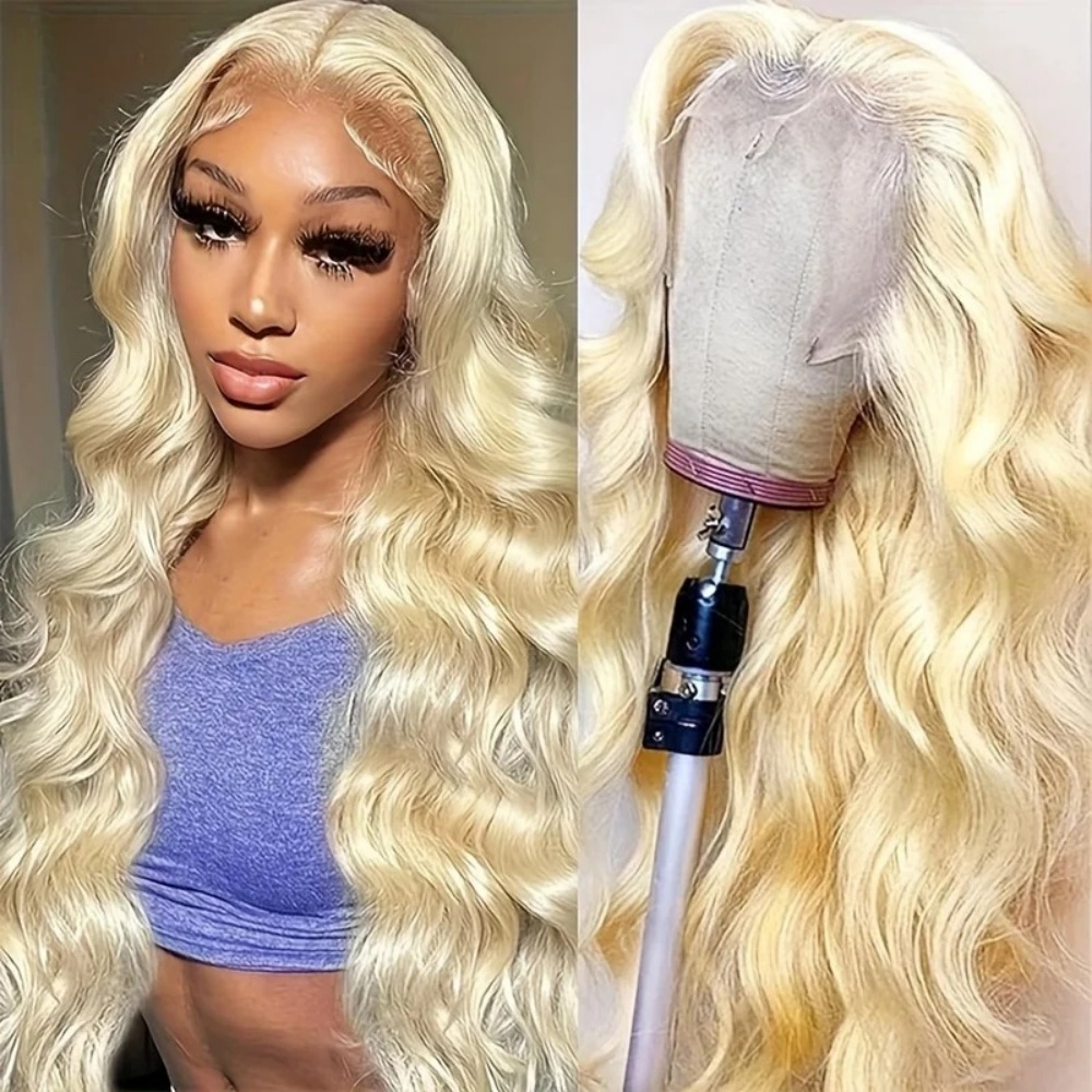 باروكة شعر بشري أشقر 613 بتموج - مراجعة 613 Blonde Body Wave Lace Front Wig وسعره