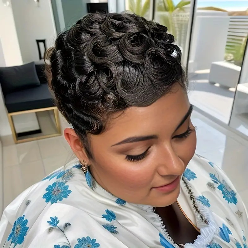 شعر مستعار قصير بقصة بيكسي مجع - مراجعة Short Pixie Cut Wig Human Hair Cheap وسعره