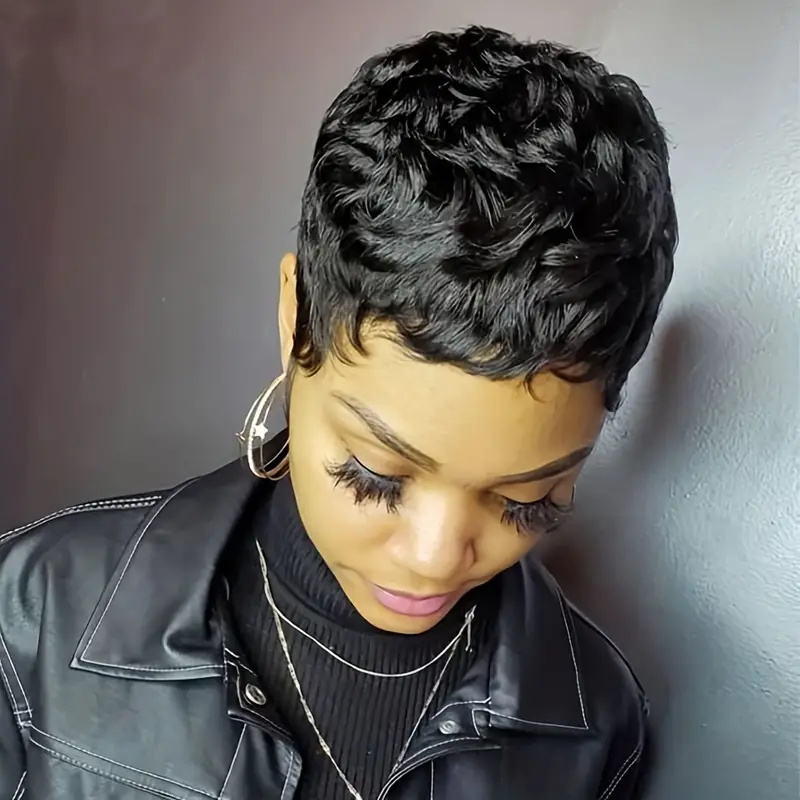 شعر مستعار قصير بقصة بيكسي مجع - مراجعة Short Pixie Cut Wig Human Hair Cheap وسعره