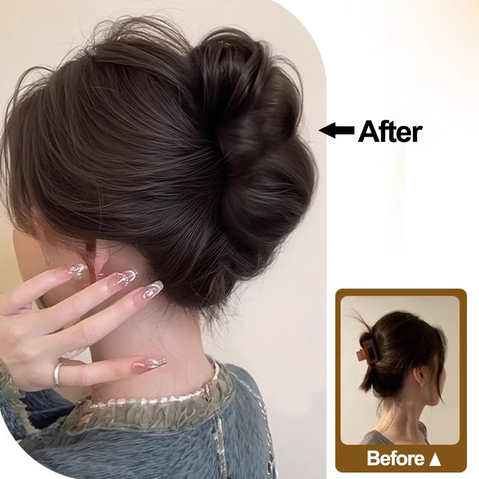 الاصطناعية فوضوي كعكة قطعة شعر - مراجعة Claw Clip Messy Bun Hair Piece وسعره