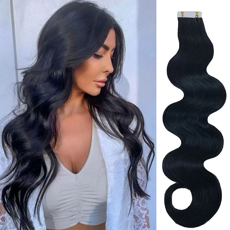 شريط مموج للجسم الطويل في الشع - مراجعة Invisible Tape In Extensions Real Hair وسعره