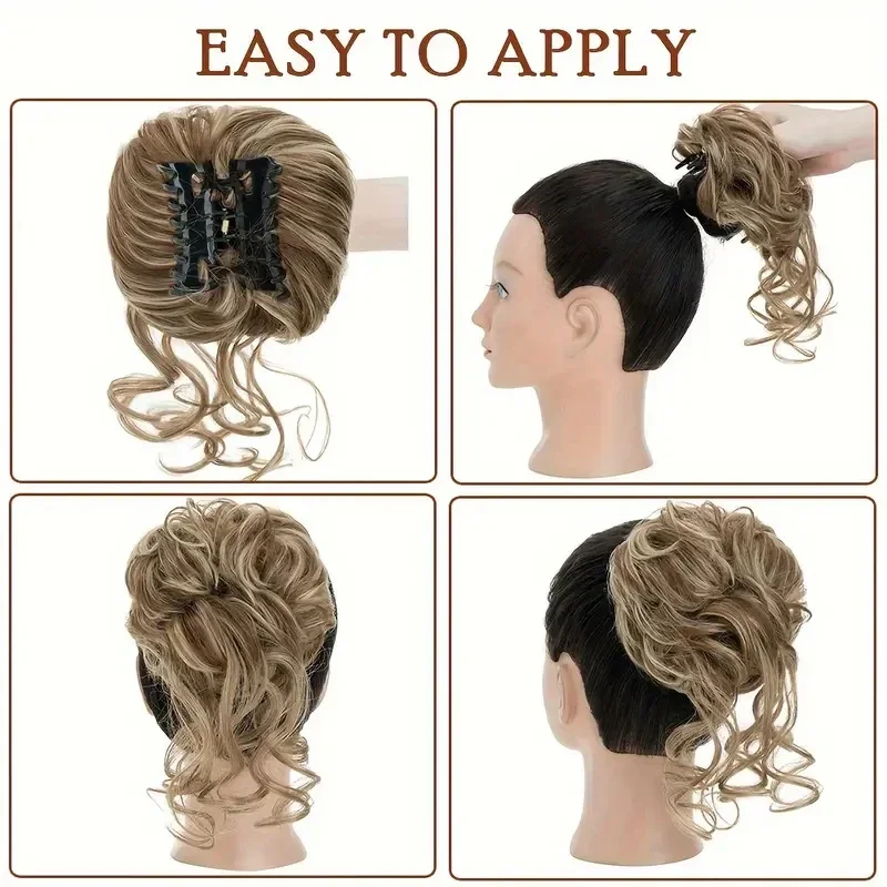 فوضوي كعكة الشعر خصلات شعر للن - مراجعة Claw Clip Messy Bun Hair Piece وسعره