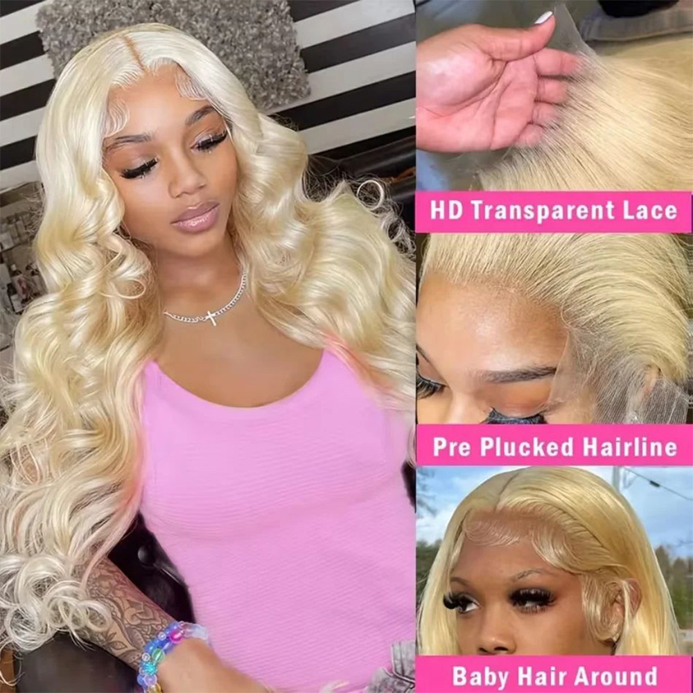 613 13x6 باروكة شعر طبيعي براز - مراجعة 613 Blonde Body Wave Lace Front Wig وسعره