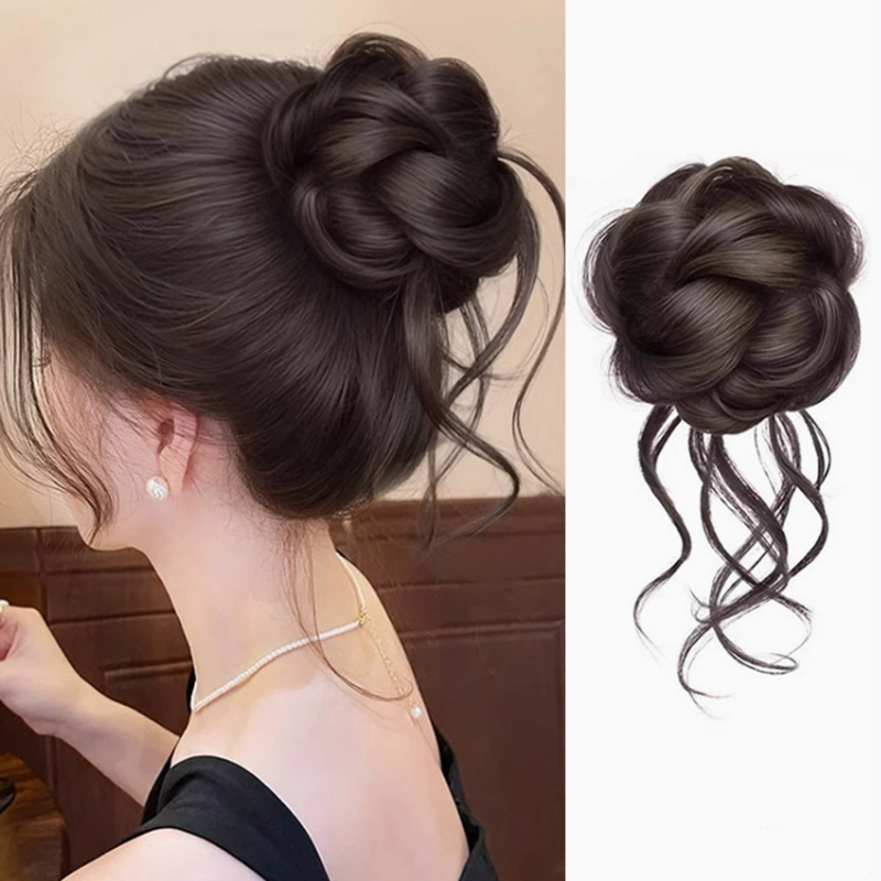 جديد: كعكة شعر صناعية مجعدة وم - مراجعة Claw Clip Messy Bun Hair Piece وسعره