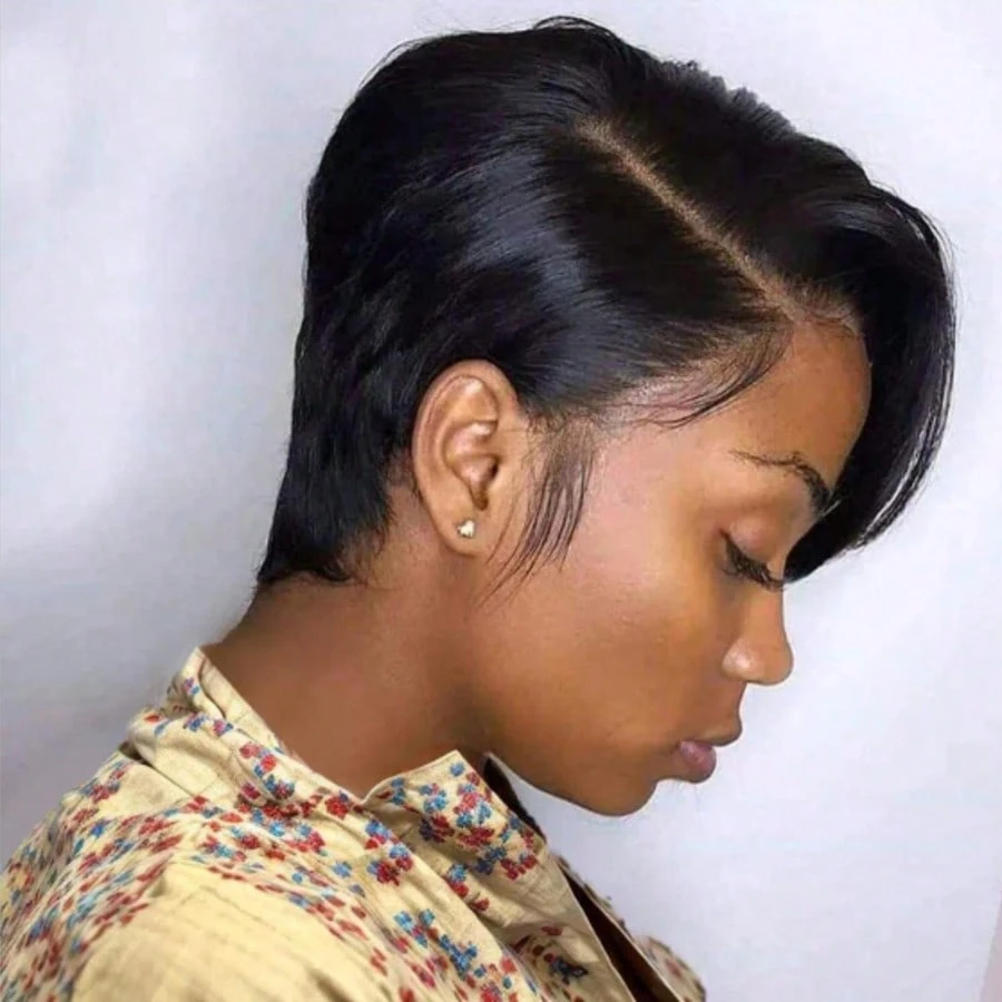 شعر مستعار قصير رخيص بالجملة ب - مراجعة Short Pixie Cut Wig Human Hair Cheap وسعره