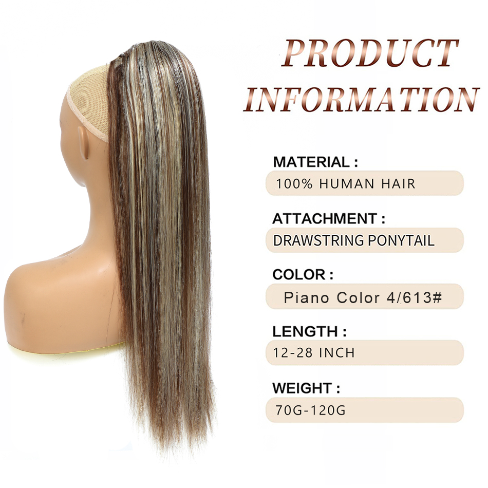 SOVO الرباط ذيل حصان شعر الإنس - مراجعة Seamless Clip In Hair Extensions Human Hair وسعره
