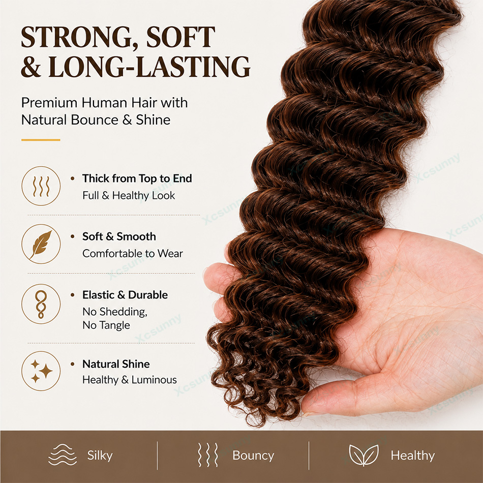 لون # وصلات شعر بشري بوهو براي - مراجعة Water Wave Bulk Human Hair For Braiding وسعره