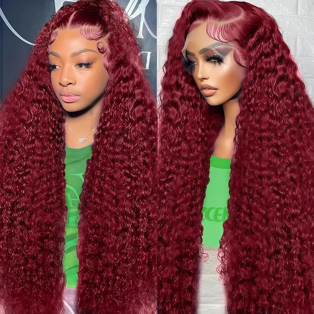 شعر مستعار بشري مموج عميق بلون - مراجعة Human Hair Wigs وسعره