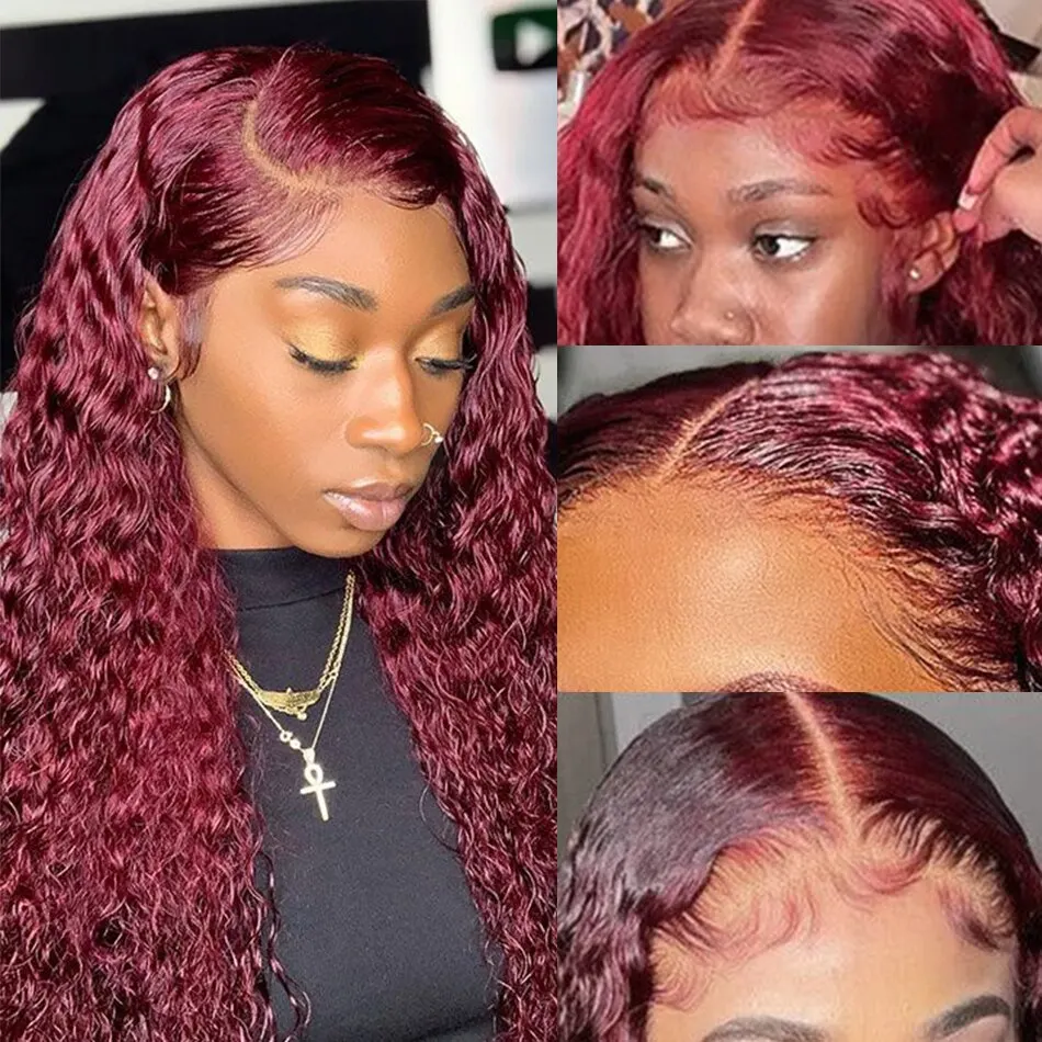 شعر مستعار بشري مموج عميق بلون - مراجعة Human Hair Wigs وسعره