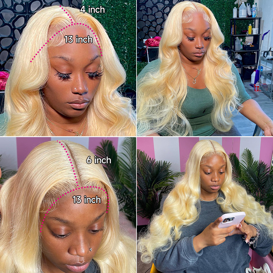 شعر بشري مموج بلون 613، شعر ري - مراجعة 613 Blonde Body Wave Lace Front Wig وسعره