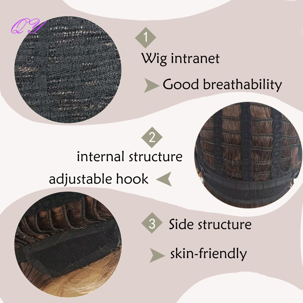 شعر مستعار صناعي قصير بني فاتح - مراجعة Synthetic Wigs وسعره