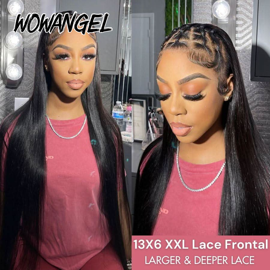 شعر مستعار WOWANGEL مستقيم بفت - مراجعة Human Hair Wigs وسعره