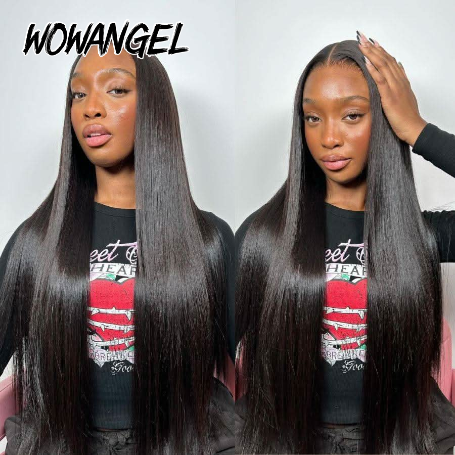 شعر مستعار WOWANGEL مستقيم بفت - مراجعة Human Hair Wigs وسعره