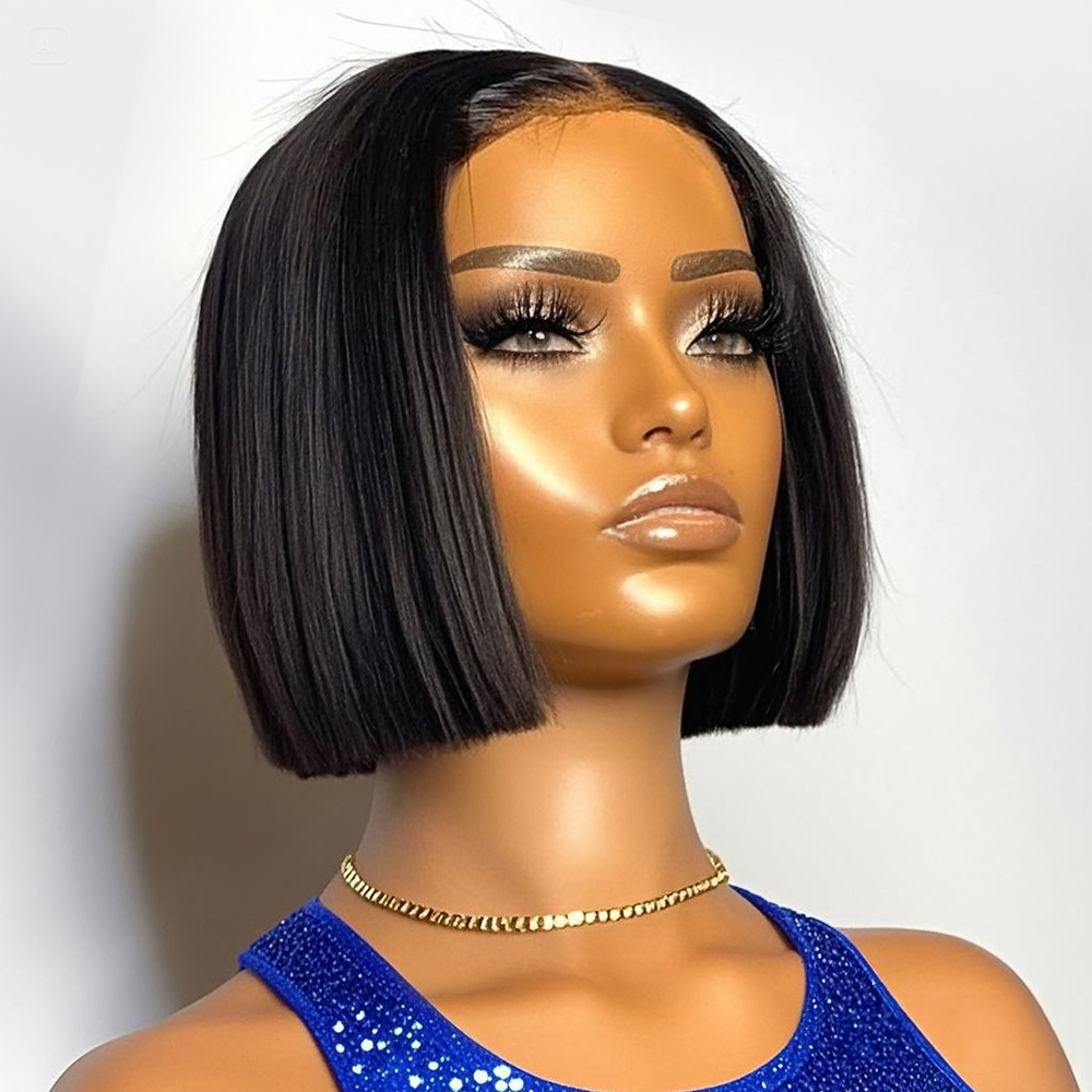 شعر مستعار بوب قصير مستقيم بكث - مراجعة Glueless Wear And Go Human Hair Wig وسعره