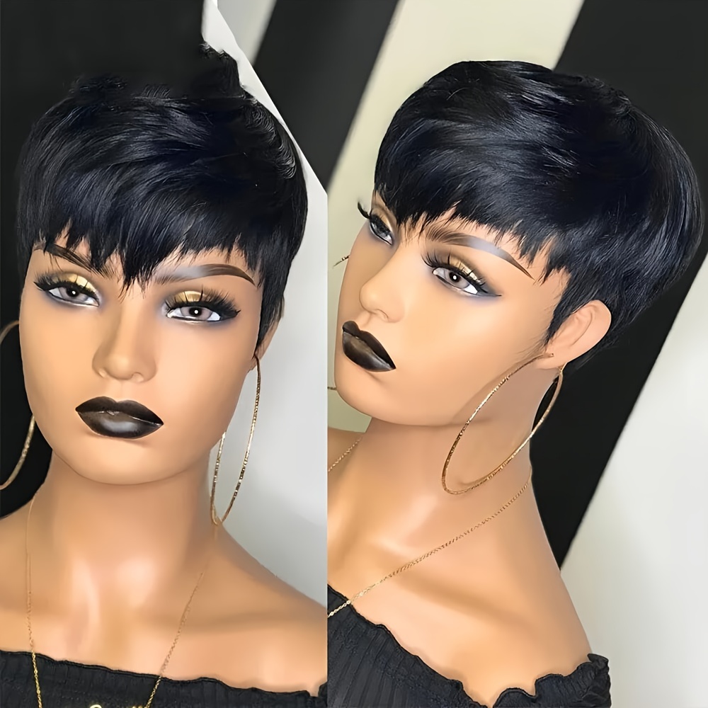 شعر مستعار قصير عابث طبقة الشع - مراجعة Short Pixie Cut Wig Human Hair Cheap وسعره