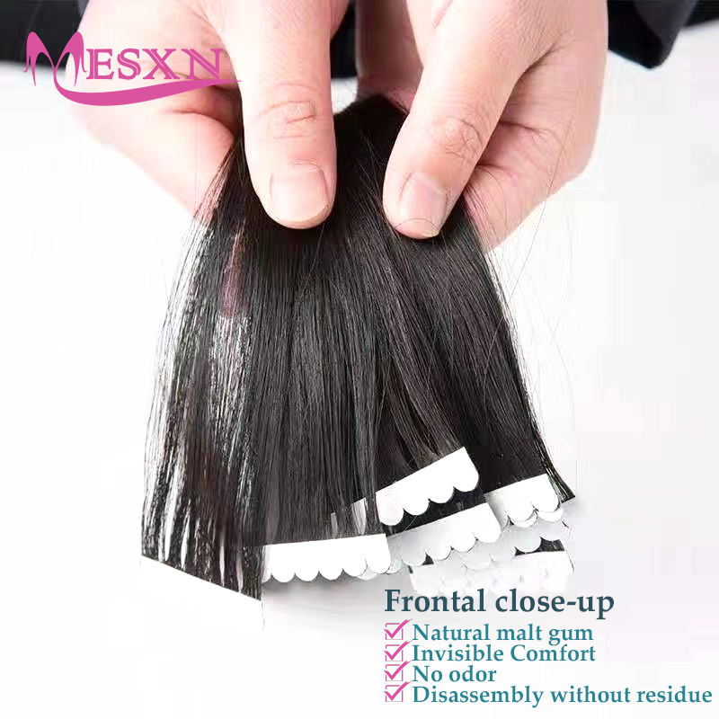 وصلات شعر بشري صغيرة مستقيمة ، - مراجعة Invisible Tape In Extensions Real Hair وسعره