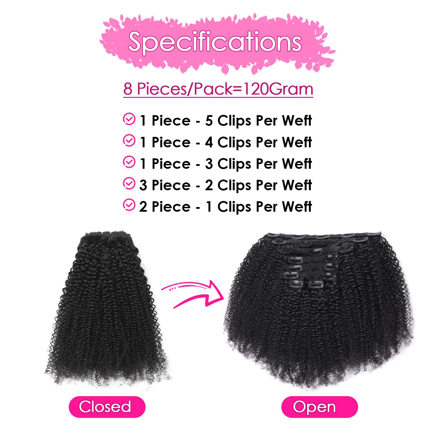 الأفرو مجعد كليب في شعر ريمي ا - مراجعة Seamless Clip In Hair Extensions Human Hair وسعره