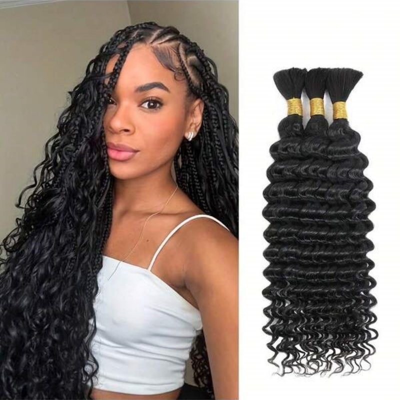 2 حزم موجة المياه السائبة وصلة - مراجعة Water Wave Bulk Human Hair For Braiding وسعره