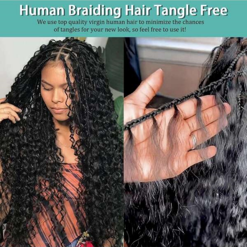 2 حزم موجة المياه السائبة وصلة - مراجعة Water Wave Bulk Human Hair For Braiding وسعره
