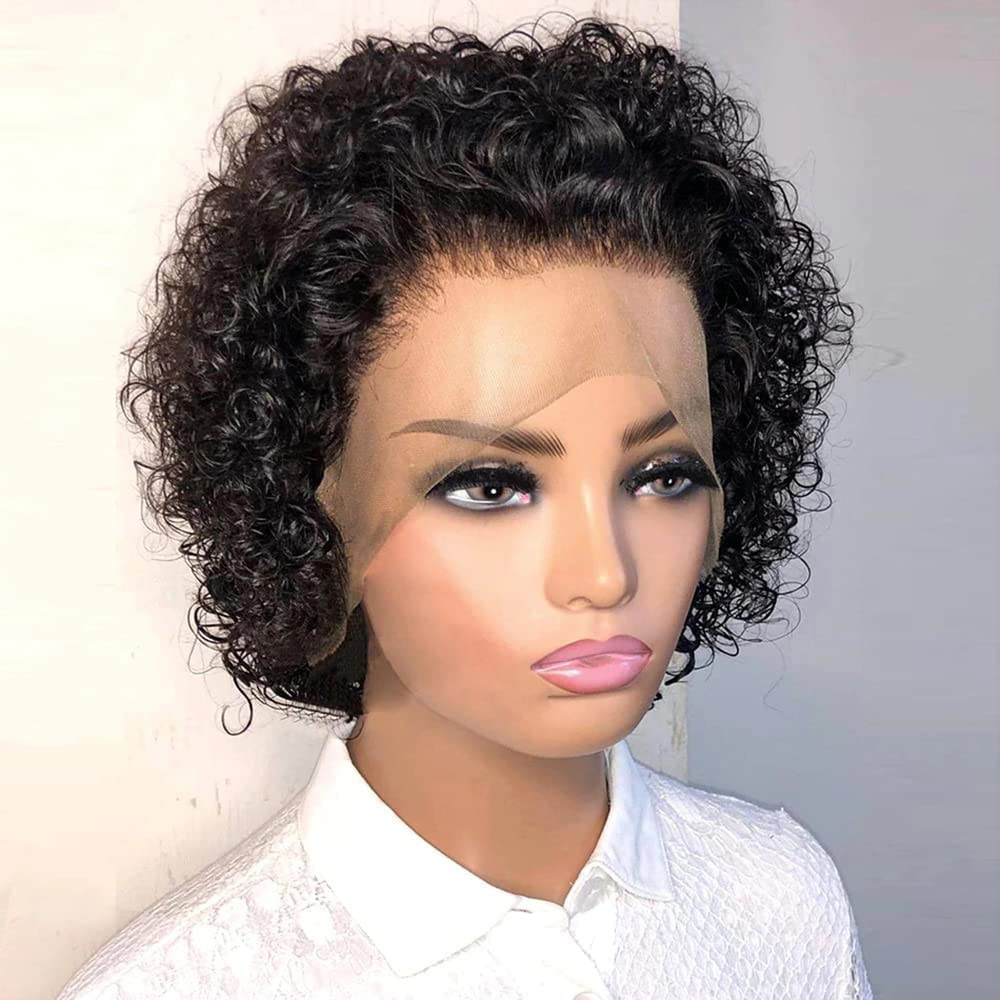 شعر مستعار بيكسي كيرلي 13x4 من - مراجعة Short Pixie Cut Wig Human Hair Cheap وسعره