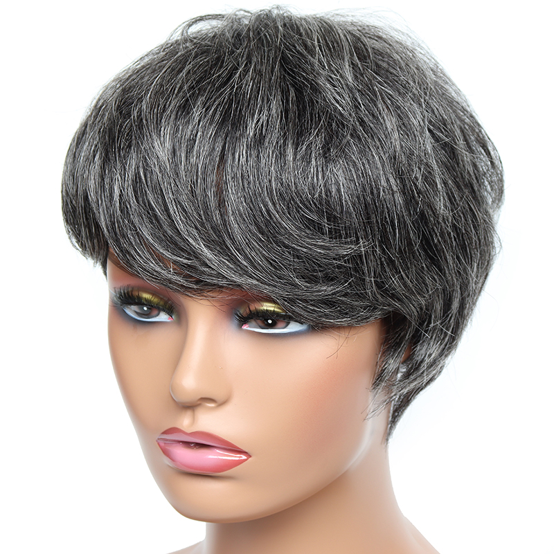 شعر مستعار بشري مستقيم للنساء  - مراجعة Short Pixie Cut Wig Human Hair Cheap وسعره