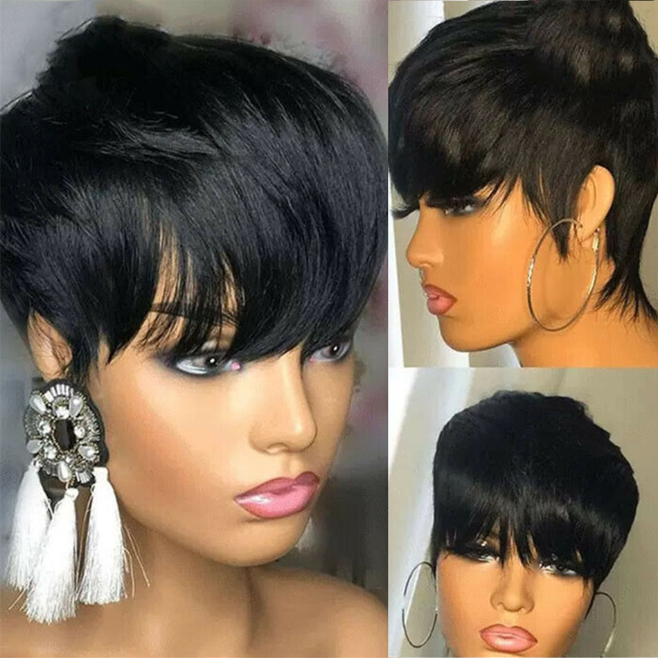 شعر مستعار قصير بقصة بيكسي من  - مراجعة Short Pixie Cut Wig Human Hair Cheap وسعره
