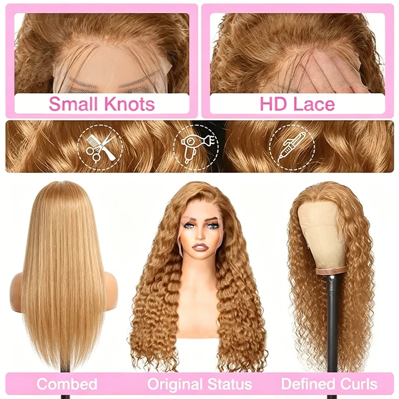 34 38 بوصة العسل شعر مستعار أش - مراجعة Human Hair Wigs وسعره