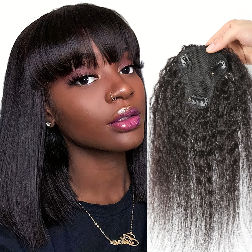 شعر علوي مستقيم غريب مع قطعة ش - مراجعة Hair Clips وسعره