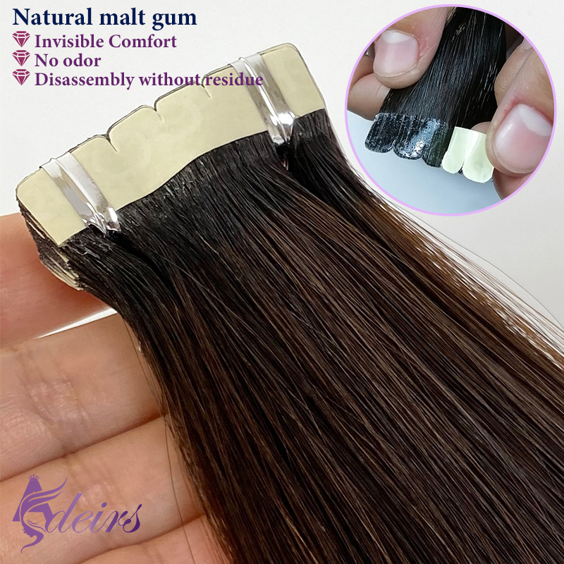 ADEIRS شريط صغير في وصلات الشع - مراجعة Invisible Tape In Extensions Real Hair وسعره