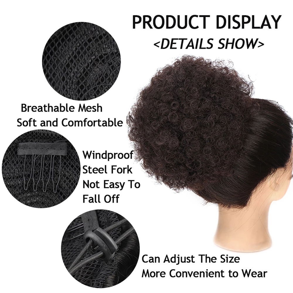 الاصطناعية 10 بوصة كبيرة الأفر - مراجعة Drawstring Afro Curly Puff Ponytail وسعره