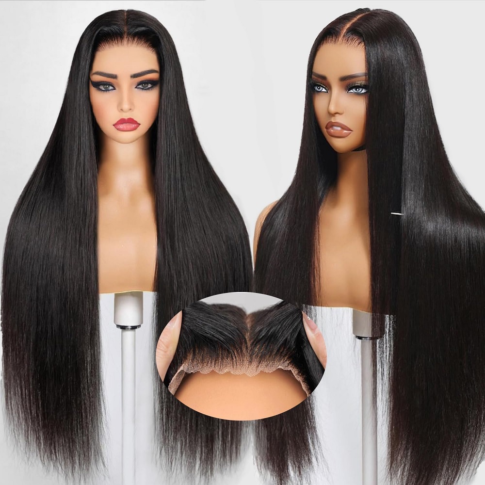 باروكة شعر طبيعي مستقيم بدون غ - مراجعة Human Hair Wigs وسعره