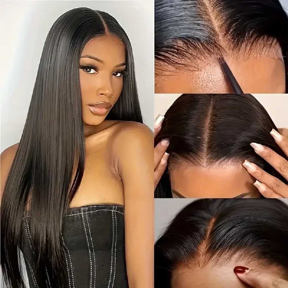 باروكة شعر طبيعي مستقيم بدون غ - مراجعة Human Hair Wigs وسعره
