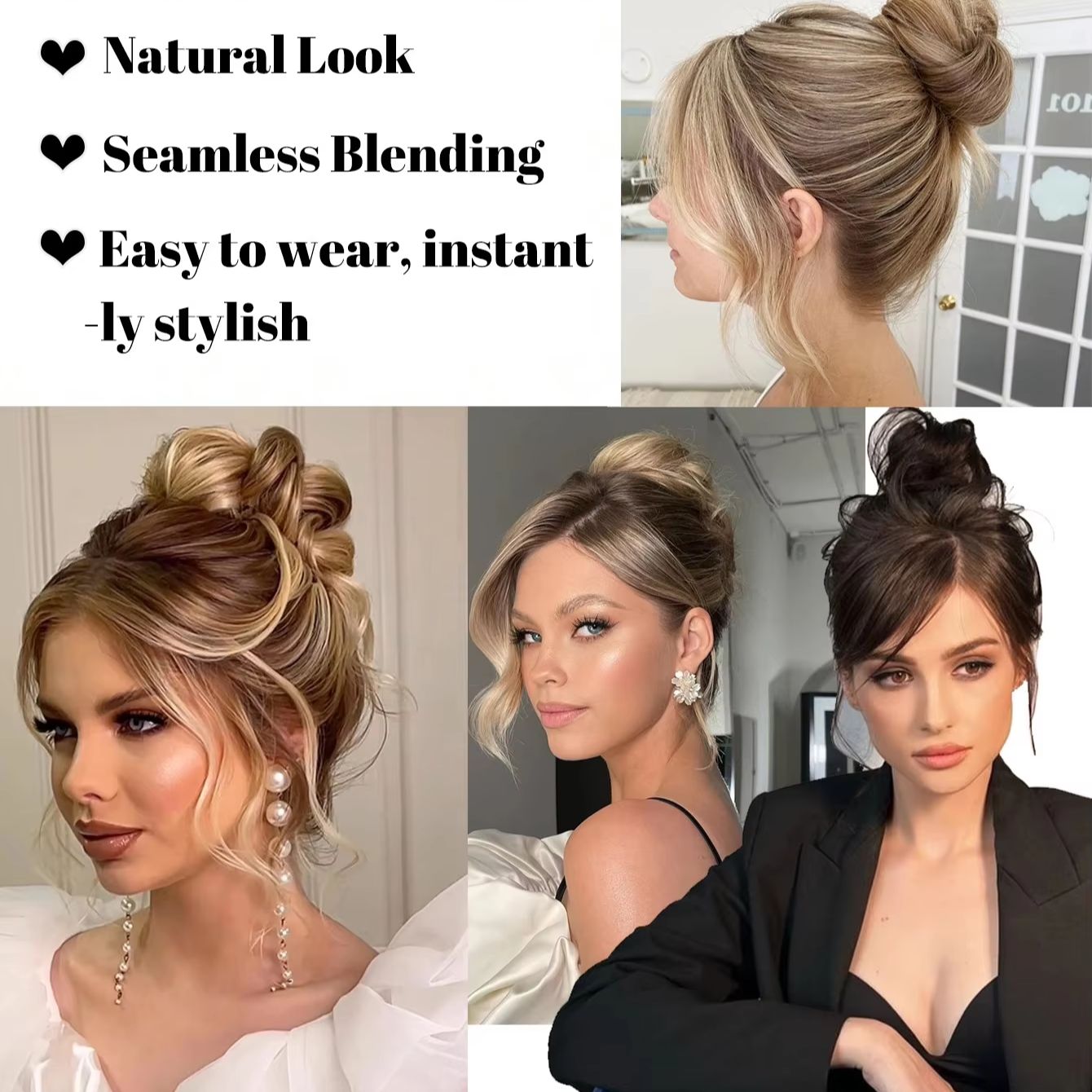 مشبك شعر صناعي صغير على شكل عق - مراجعة Claw Clip Messy Bun Hair Piece وسعره