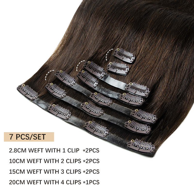 مشبك بولي يوريثان سميك غير مرئ - مراجعة Seamless Clip In Hair Extensions Human Hair وسعره